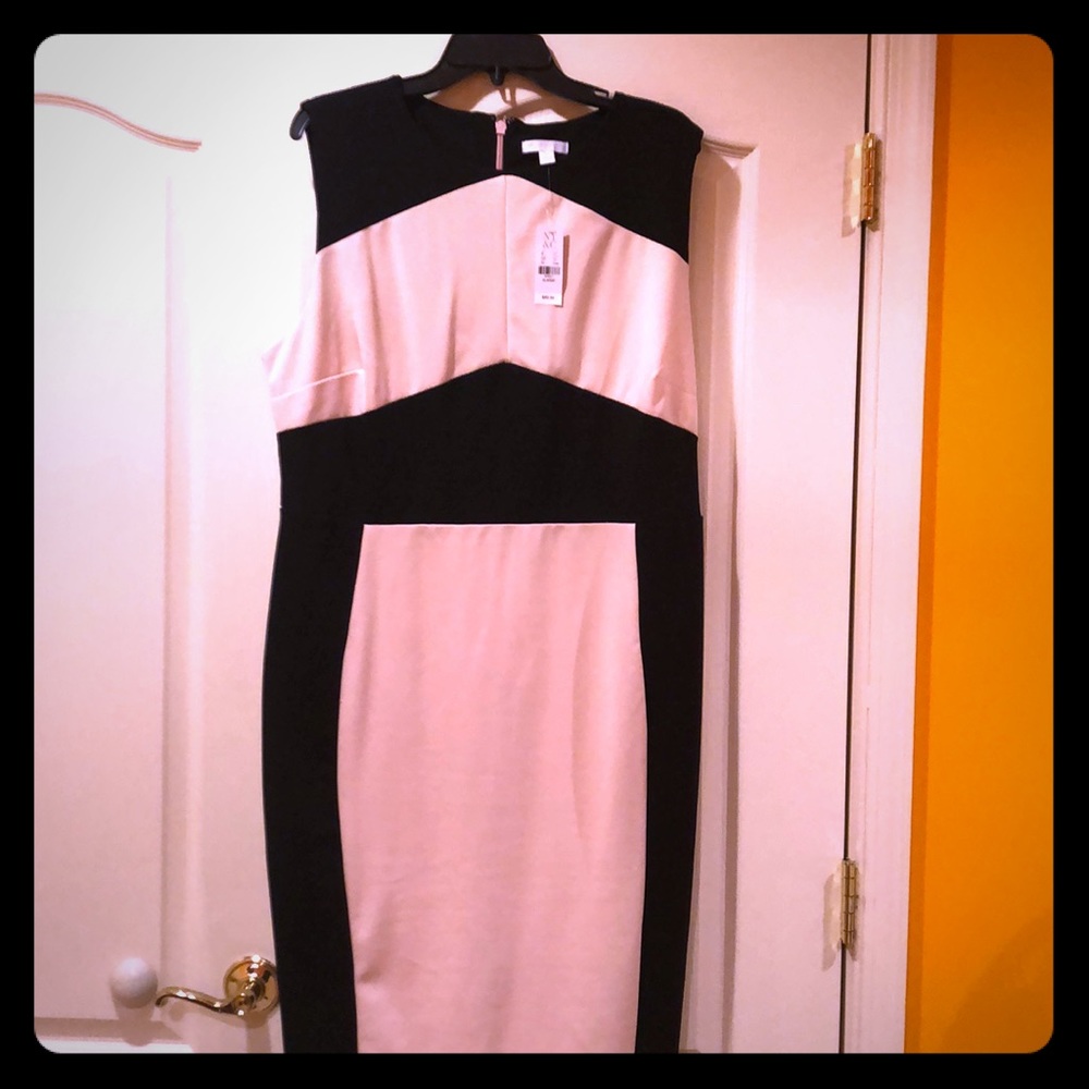 Light pink & black dress